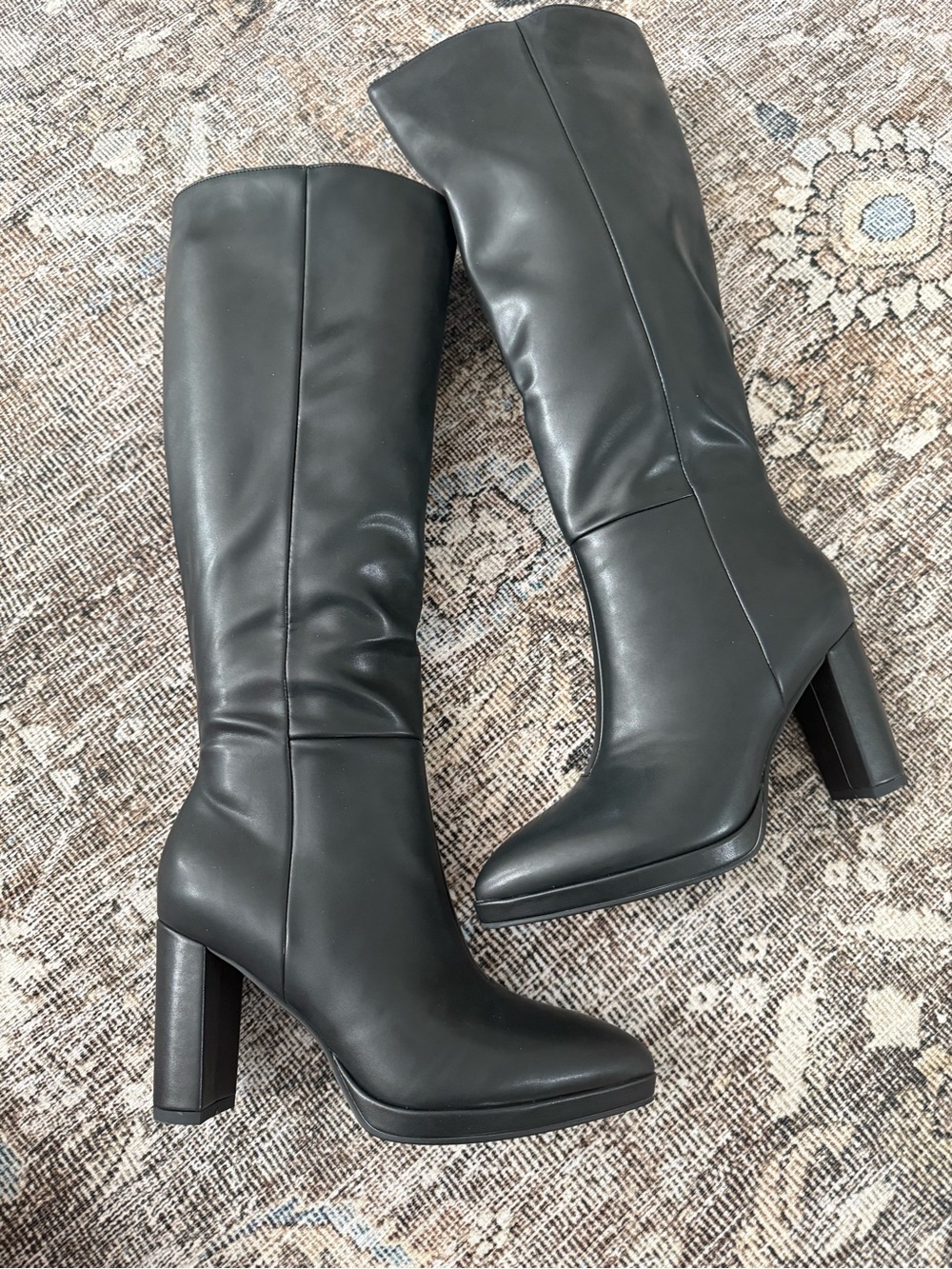 Women's Tall Black Heeled Boots